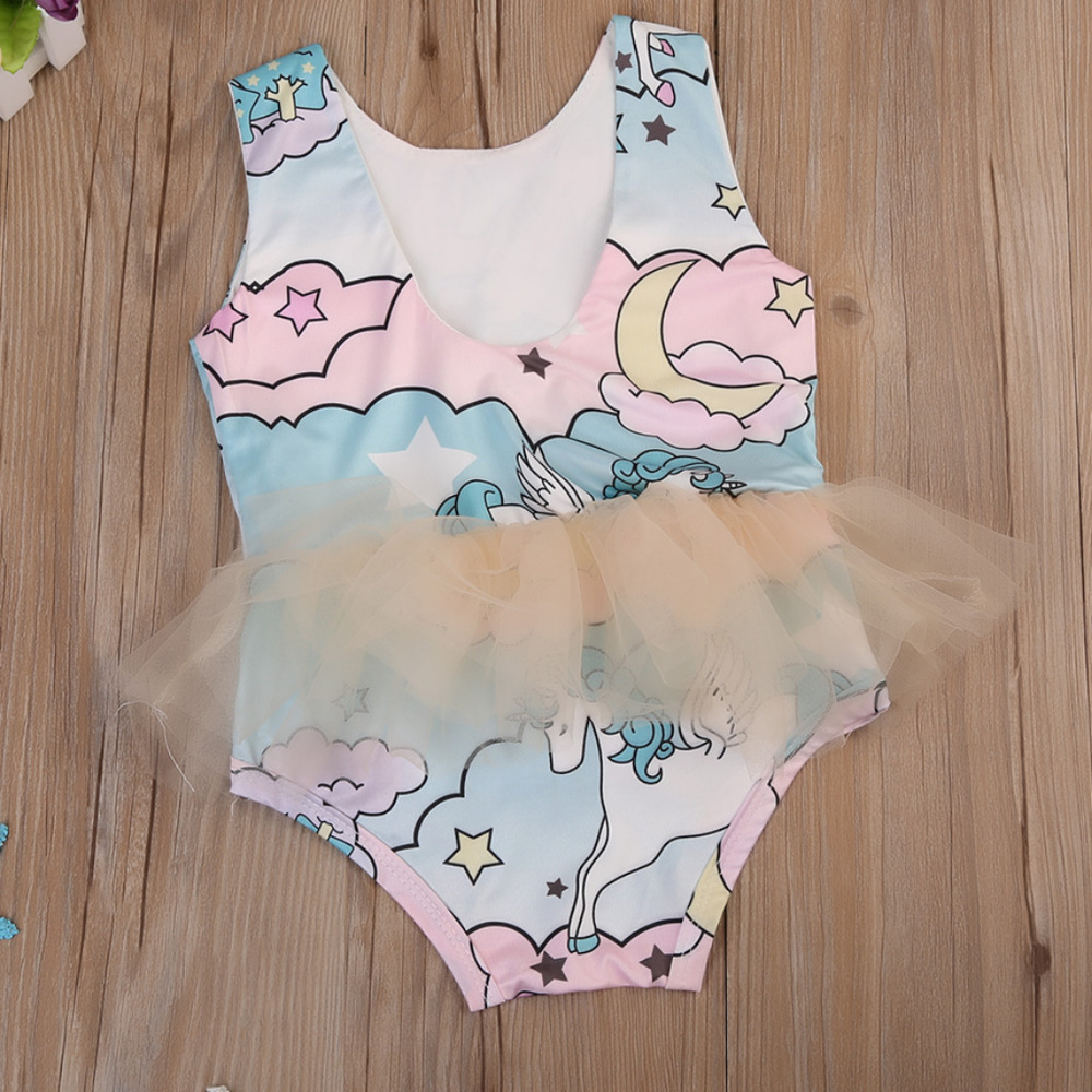 Unicorn Girls Tutu Leotard Romper - Picture 4 of 4